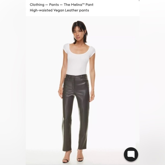 The Melina Pant High Waisted Vegan Leather | Aritzia - Picture 1 of 8